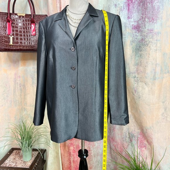 VTG📌Gerry Weber Timeless and Elegant Silver Gray Business Blazer -Suit Jacket - Picture 7 of 15